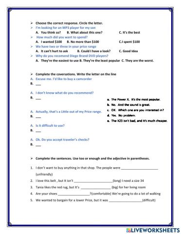 Bargaining for  lower price