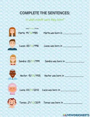 In what month were these people born?