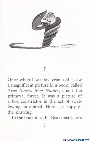 Vocab-The Little Prince 1-Fill in the blank