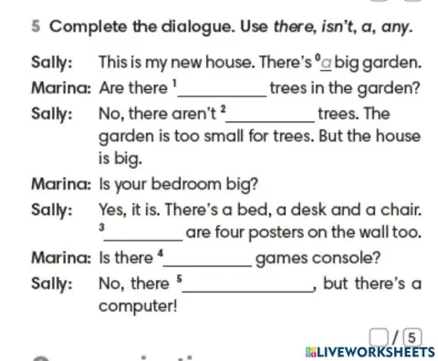 Go Getter 1 Unit 3 Skills Test ex. 5