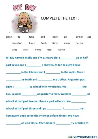 My day - daily routine