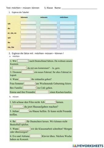 Test: möchten- müssen-können