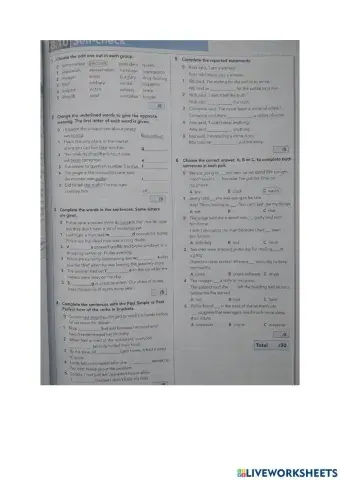 Focus 2 Unit 8 self-check