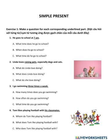 Present simple 5th grade
