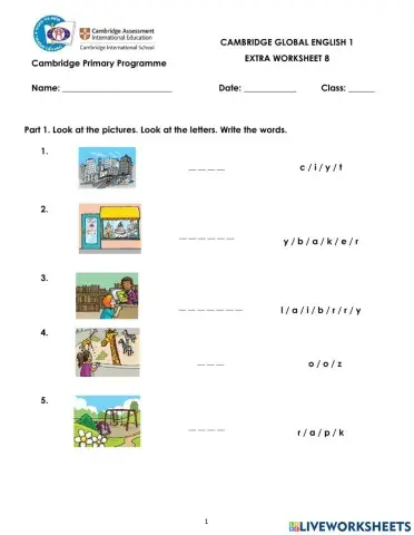Extra Worksheet 8