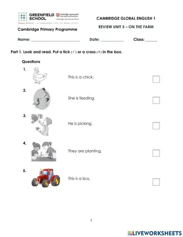 CGE1-Unit 5-Revision