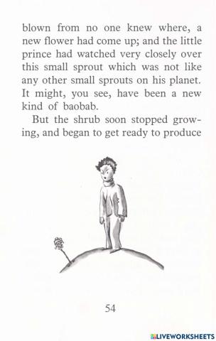 Vocab-The Little Prince 6-Fill in the blank