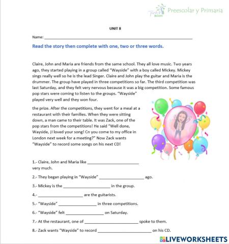 Reading comprehension