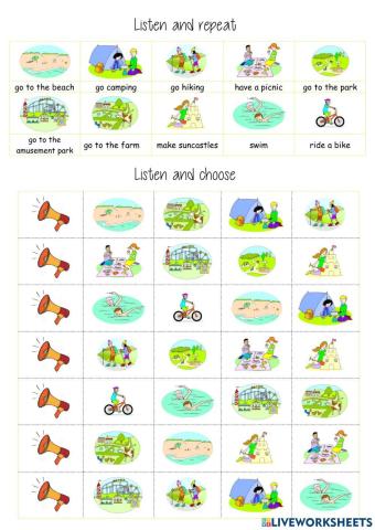 listen and choose summer plans