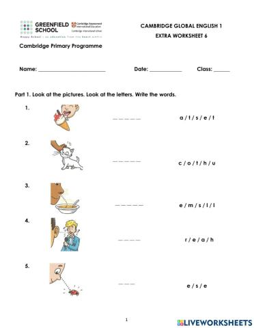 CGE1-Unit 6-Extra Worksheet