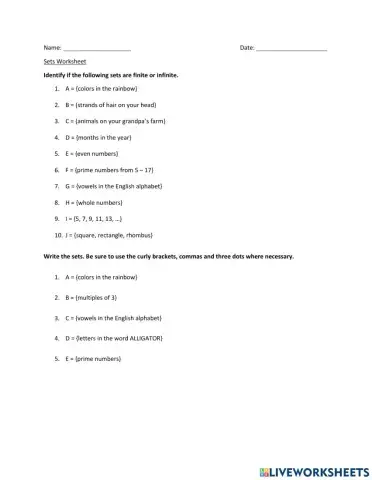 Infinite and Finite Sets