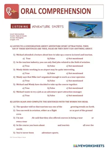 Listening: Adventure Sports