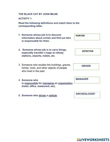 The Black Cat by John Milne JOBS