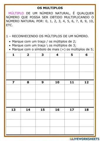 Múltiplos e Divisão