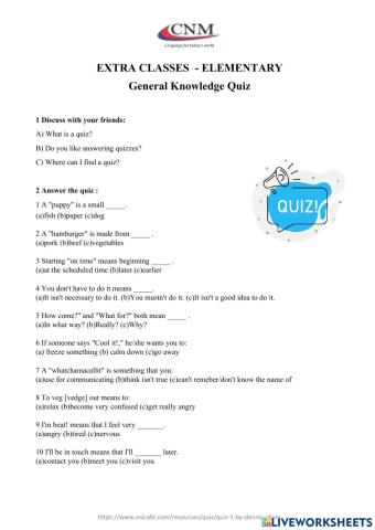 General Knowledge Quiz