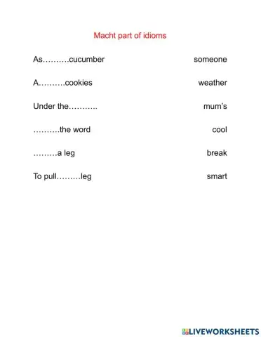 Idioms activity
