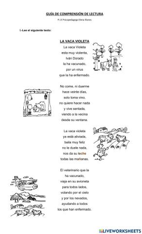 Actividad de comprensión de lectura