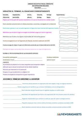 Recuperación Biología