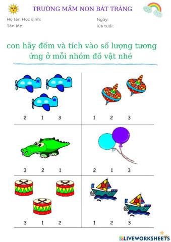 Phiếu bài tập toán