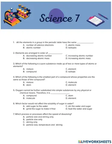 Science 7 Chemistry