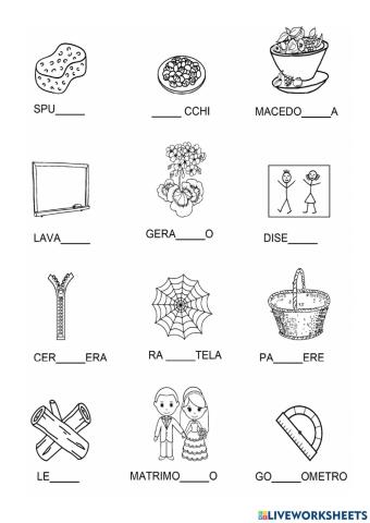 Completa con il suono gn oppure ni