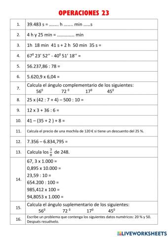 Operaciones 23