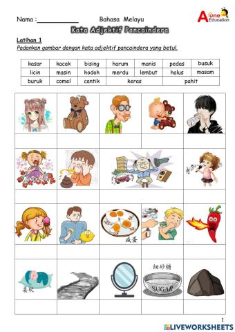 Kata Adjektif Pancaindera