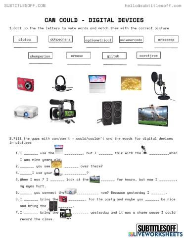 Can-could - digital devices