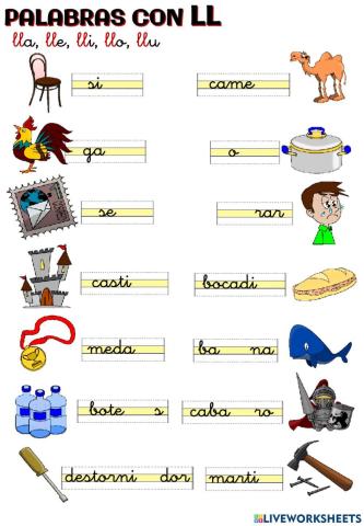 Palabras con LL y con Y