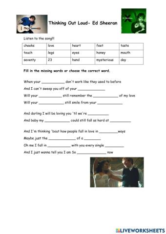 Thinking out loud by Ed Sheeran