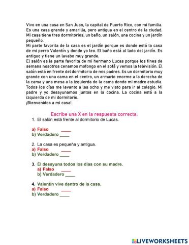 Comprensión de lectura (ELE)