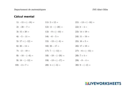 Sumes i restes d'enters