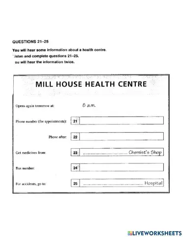 Ket 3-test 2-listening-part 5