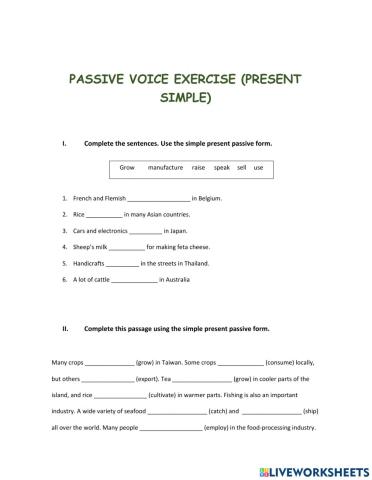 Simple Present Passive Voice