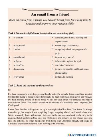 An email from a friend