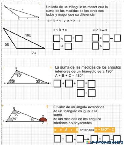 Propiedades delos triángulos