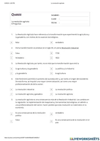 La revolución agrícola