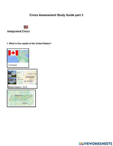 Civics Assessment Study Guide 3