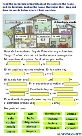 The parts of the House and the furniture