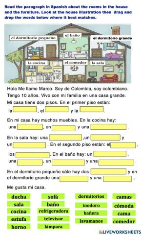 The parts of the House and the furniture