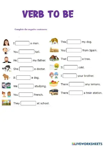 Verb to be - negative