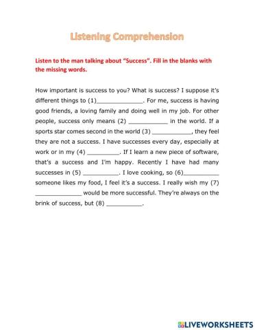 Listening Comprehension