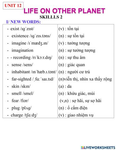 Englíh 8- unit 12- skills 2