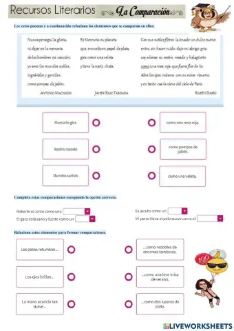 Recursos Literarios. La Comparación