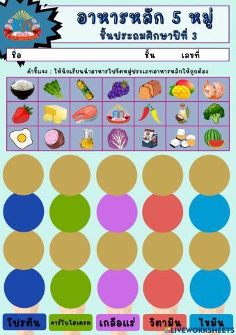 อาหารหลัก 5 หมู่