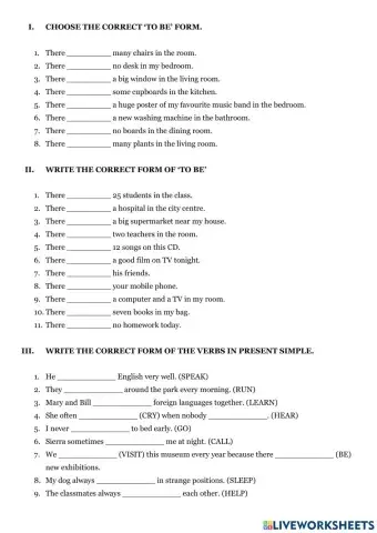 Present Simple, Present Continuous, Reading, To Be