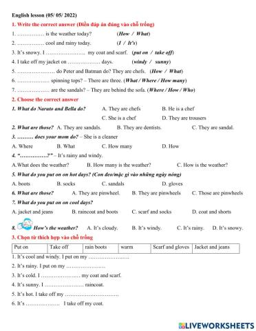Group 2 - Weather review