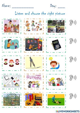 English 6 - unit 1 - vocabulary - listening 1