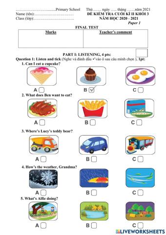 Review grade 3 semester 2