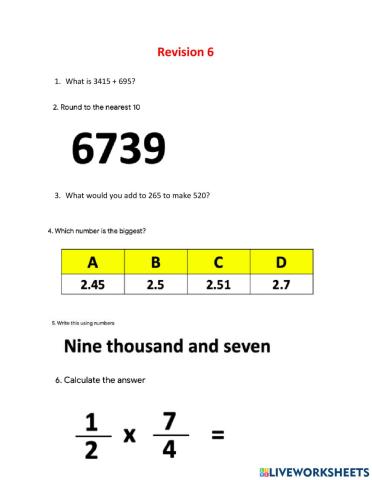 Practice Questions 6